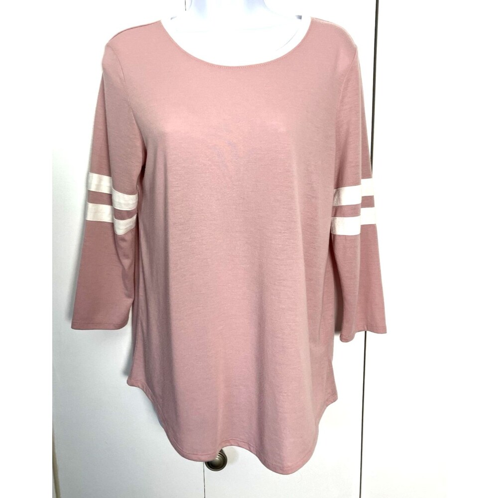 Arizona Jean Company Pink & White Jersey Juniors Large